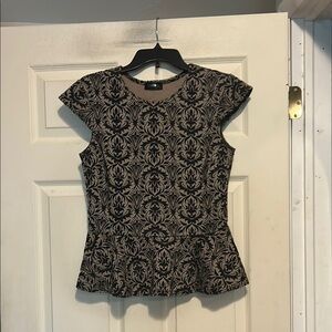Club L Peplum Top with Cap Sleeves Size 10